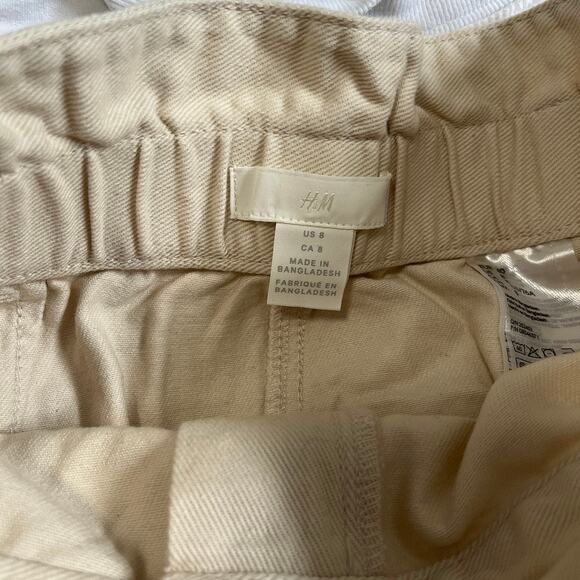 H&M Ivory Denim Cargo Skirt & Vest Set Size 8 - Picture 4 of 10